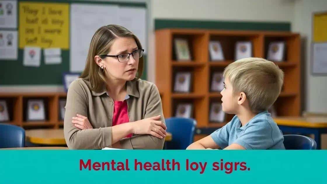 Signs of mental health issues in students