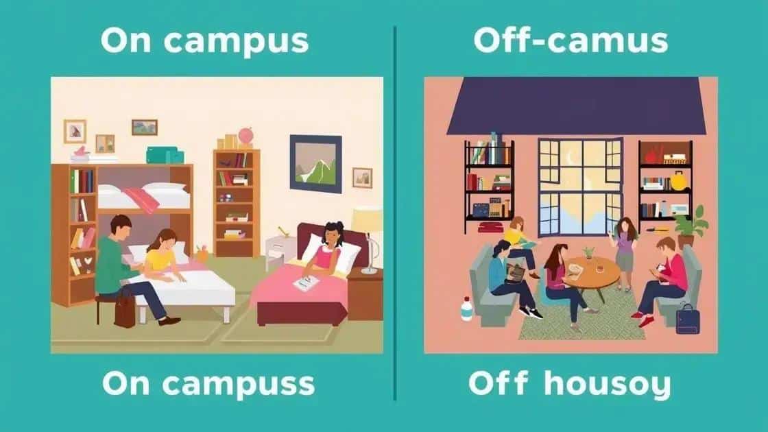 Benefits of on-campus vs. off-campus options