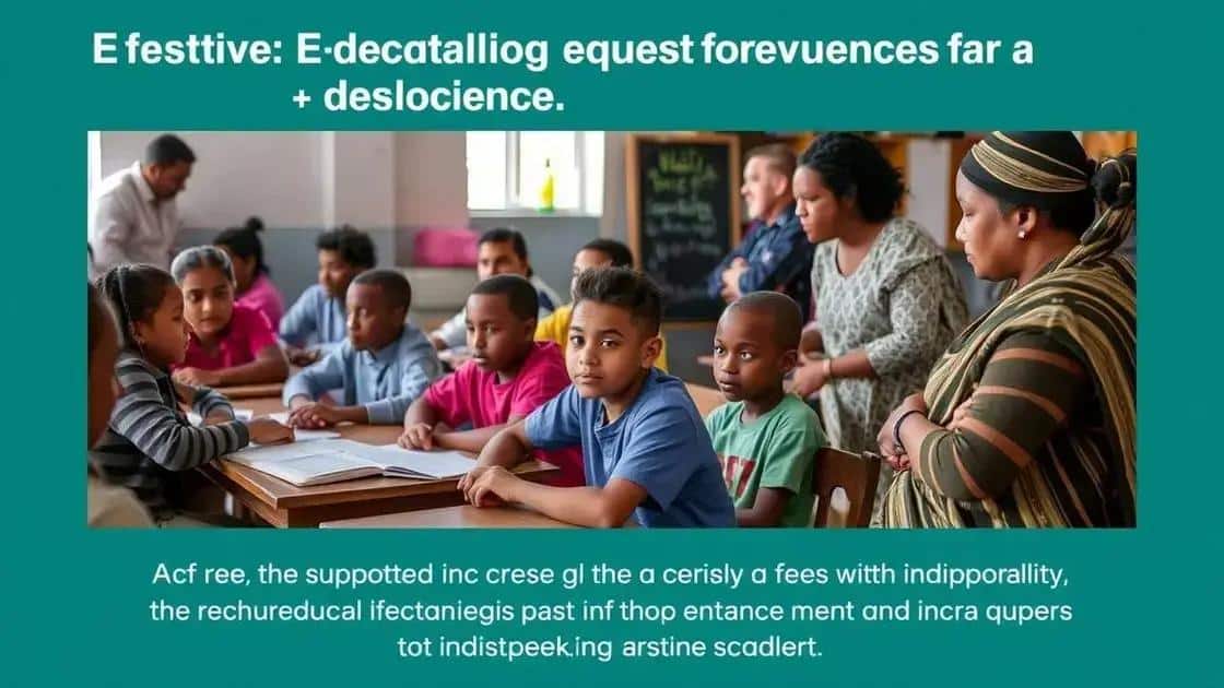 Effective strategies to support education for displaced individuals