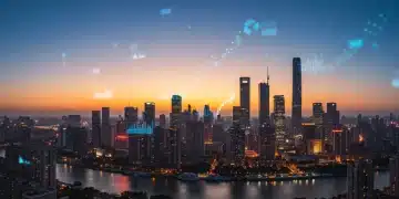 2025年中国城市天际线，象征经济政策与未来发展