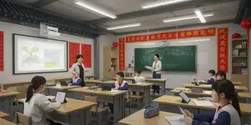 2025年中国现代化教室，学生积极参与项目学习