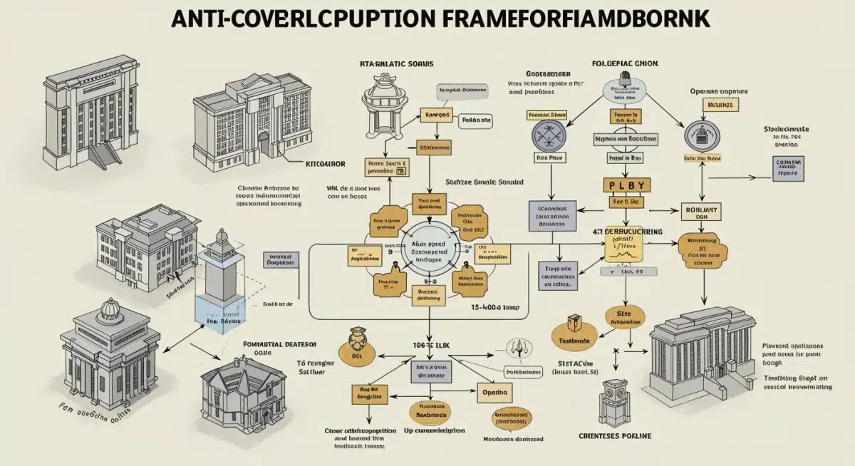 中国反腐体系中各机构相互联系的示意图