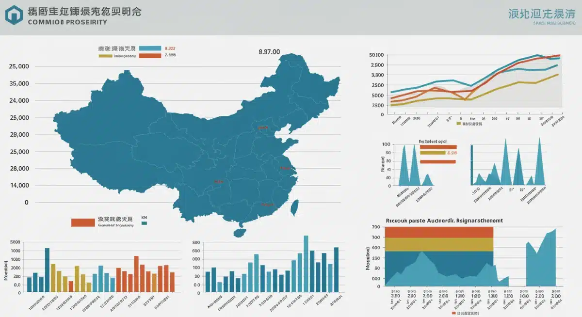 共同富裕政策实施一年来，中国贫富差距、区域发展及社会福利指标变化图。