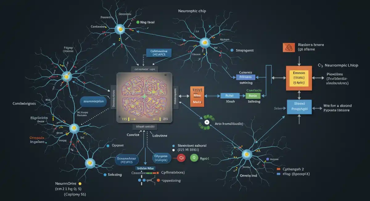 神经形态芯片内部架构图