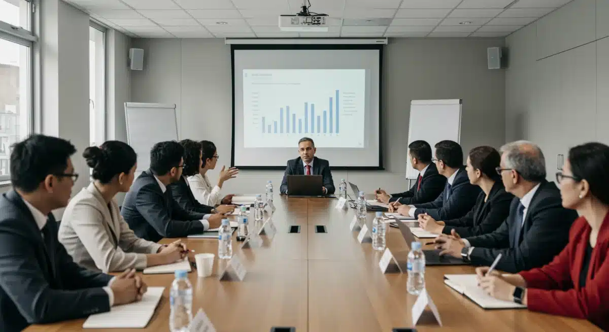 决策者在会议中讨论中国经济战略