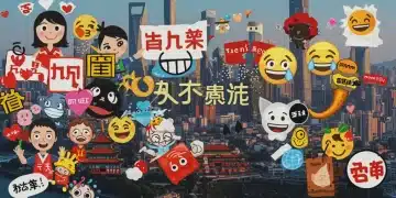 新媒体语境下的文化符号变迁，展示网络热词和现代社会景象