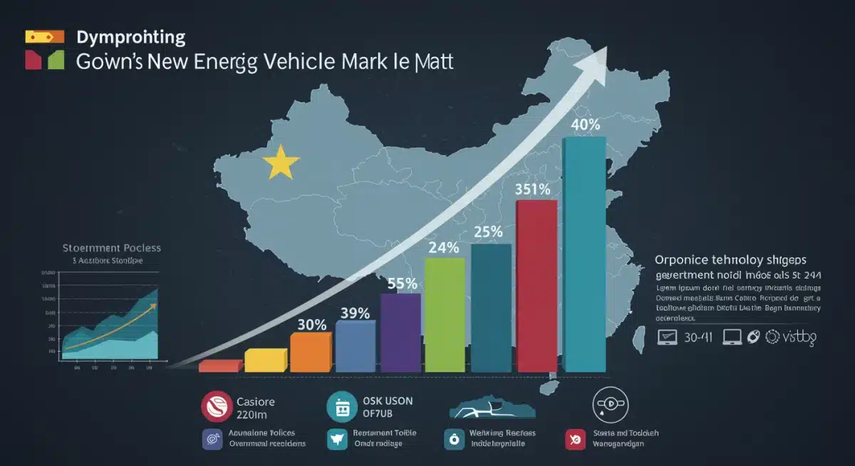展示中国新能源汽车市场增长趋势的动态信息图