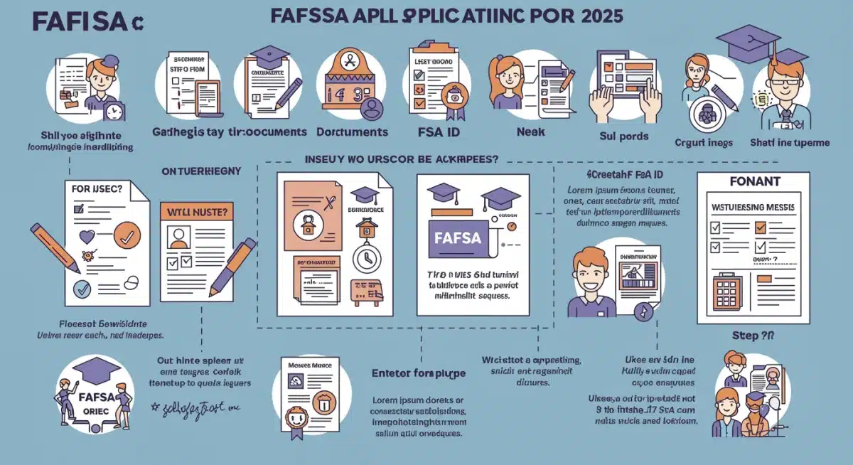 Infographic detailing 2025 FAFSA application steps
