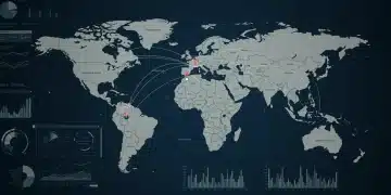 World map highlighting key geopolitical regions for US strategic interests in 2025, with data overlays.