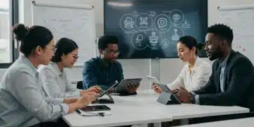 2025 Job Market Demands: Essential Skills & Continuing Education Professionals learning essential skills for the 2025 job market through continuing education.