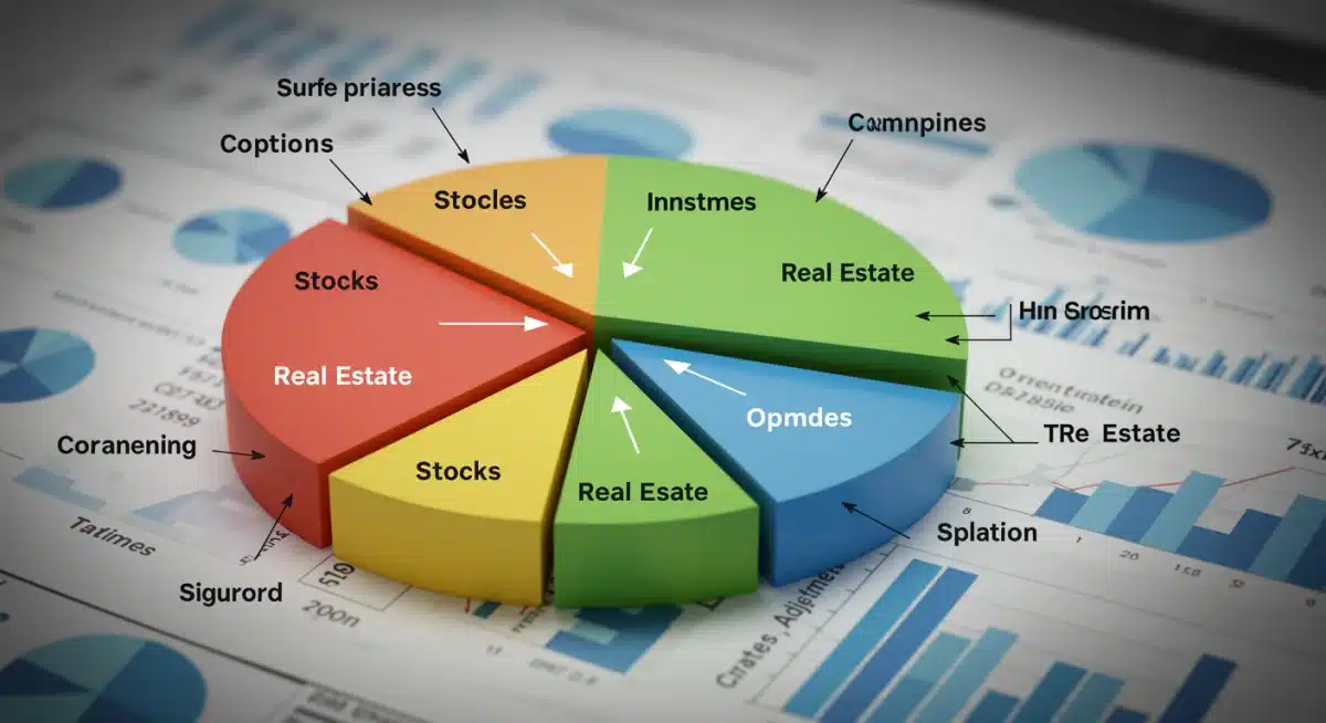Dynamic pie chart showing asset allocation and rebalancing for a 401(k) portfolio