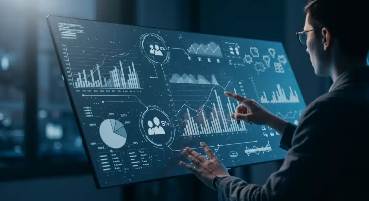 Data analytics visualization representing essential skills for future job markets.