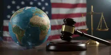 International Law & US Sovereignty in 2025: Navigating Global Legal Frameworks Gavel on globe symbolizing international law and US sovereignty