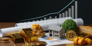 Financial assets representing inflation hedging strategies against a rising inflation graph