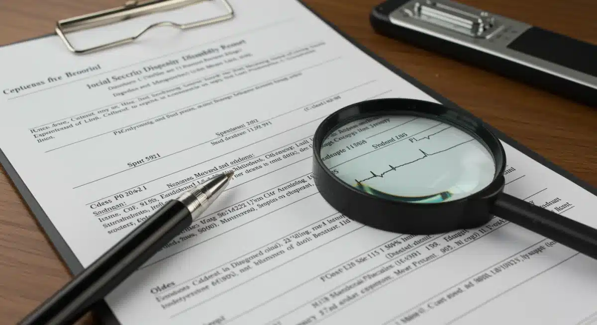 Medical records and physician's report for disability claim.