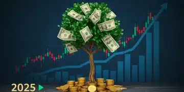 Illustration of a money tree symbolizing growing dividend income in 2025