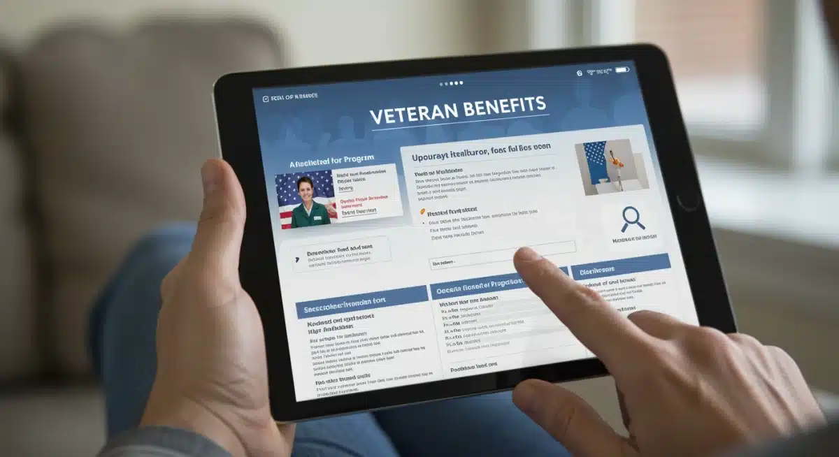 Veteran accessing digital healthcare and education benefits