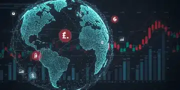 Global trade network with tariff symbols affecting US industries in 2026.