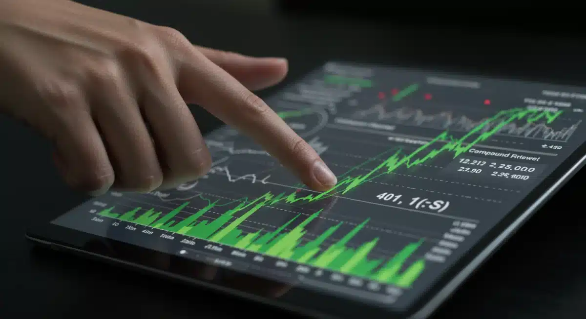 Financial advisor explaining compound interest growth in a 401(k)