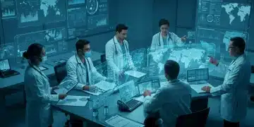 Unified medical team strategizing US global health crisis response in 2026