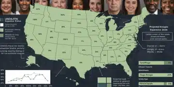 Map of US states showing Medicaid expansion status and projected 2026 changes