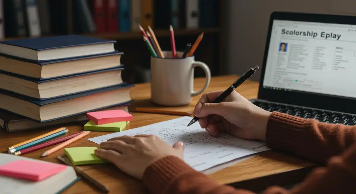 Hand writing scholarship essay with research materials