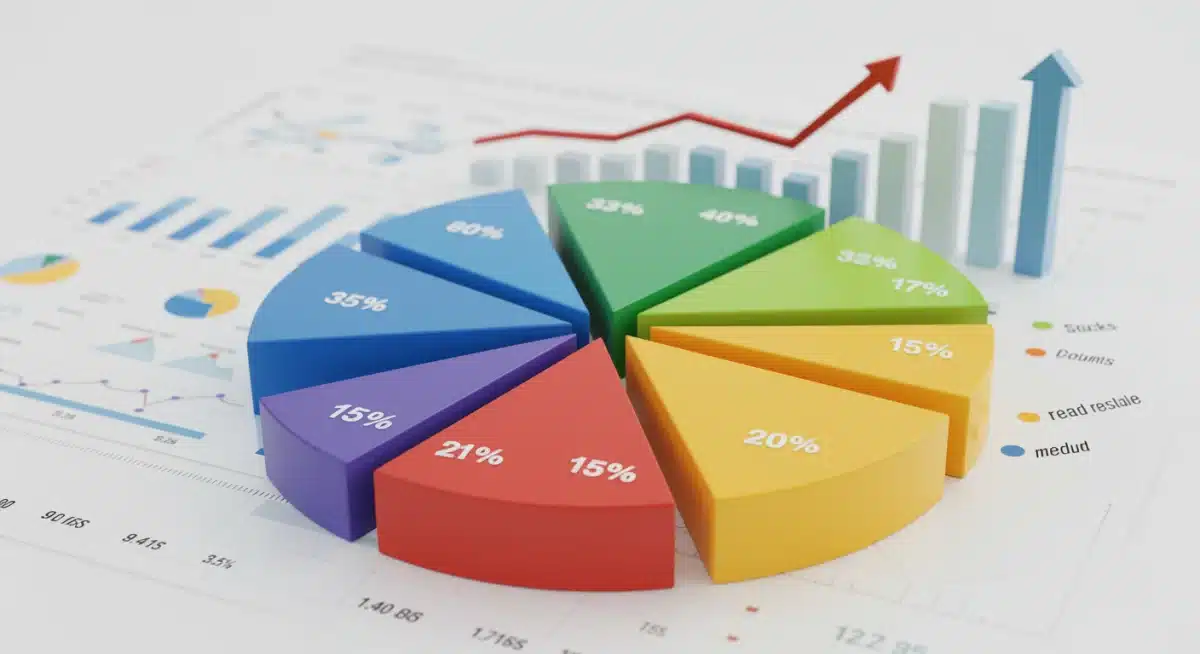 Diversified investment portfolio pie chart with various asset classes.