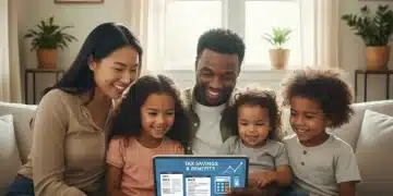 Family reviewing EITC 2026 tax credit eligibility on a tablet