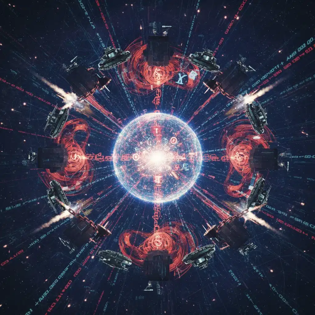 Interconnected global financial markets affected by rising defense budgets and inflation.