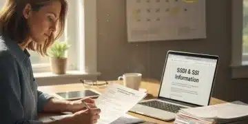 Person reviewing SSDI SSI 2026 disability benefits application forms
