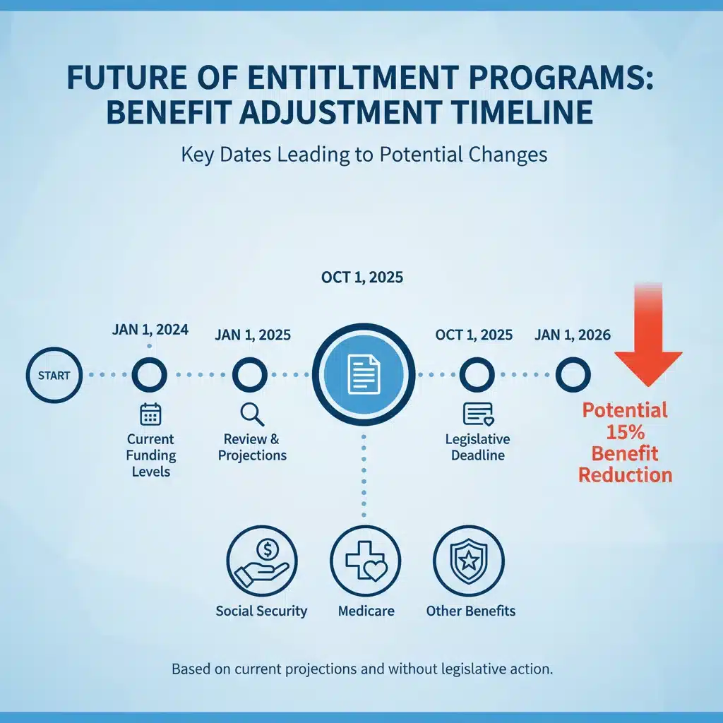 Infographic timeline of 2026 federal benefit changes and deadlines